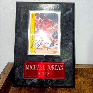 Signed Micheal Jordan card portrait